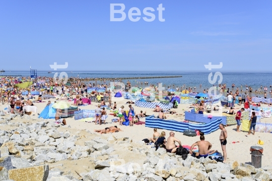 Summer beach in Ustka