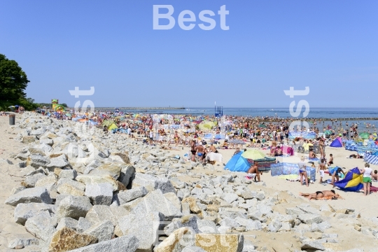 Summer beach in Ustka