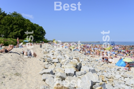 Summer beach in Ustka