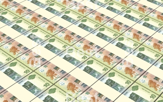 Surinamese dollar bills stacks background
