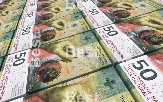 Swiss money stacks background