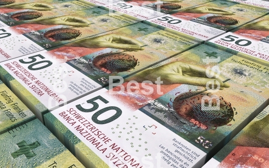 Swiss money stacks background