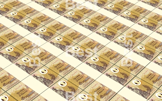 Thai baht bills stacked background