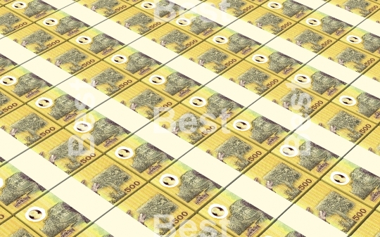 Thai baht bills stacked background