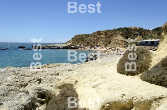 The beach in Albufeira