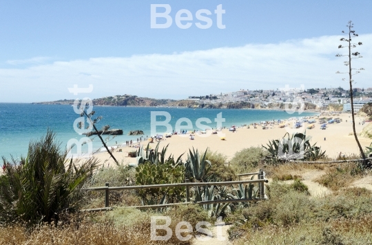 The beach in Albufeira