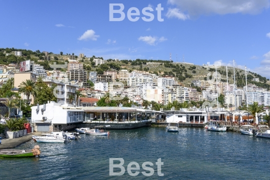 The panoramic view of the city Saranda