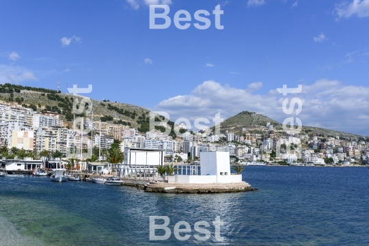 The panoramic view of the city Saranda