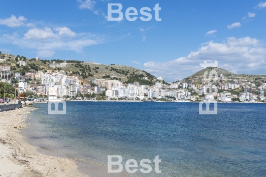 The panoramic view of the city Saranda