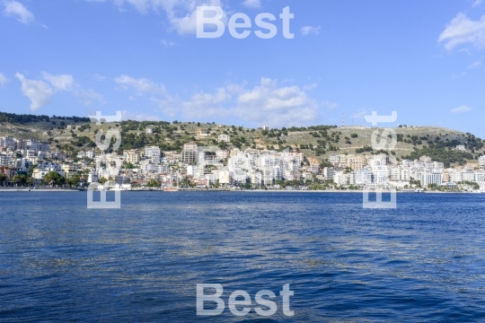 The panoramic view of the city Saranda