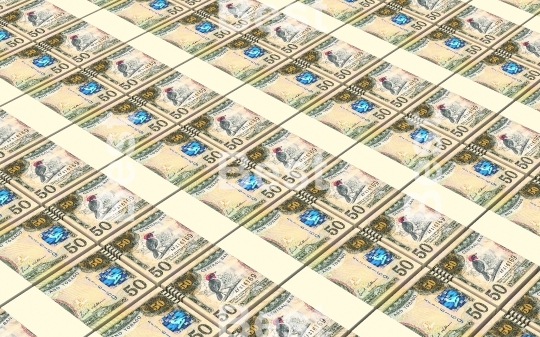 Trinidad and Tobago dollar bills stacks background