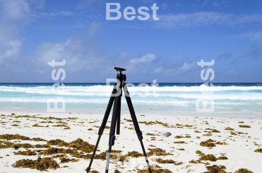 Tripod on the beach