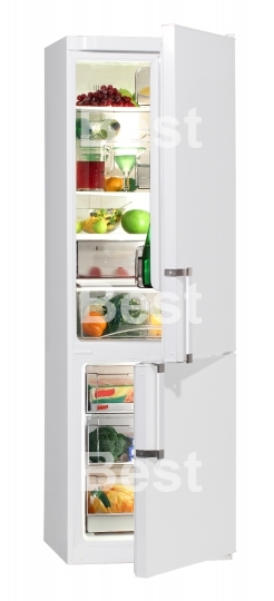 Two door white refrigerator