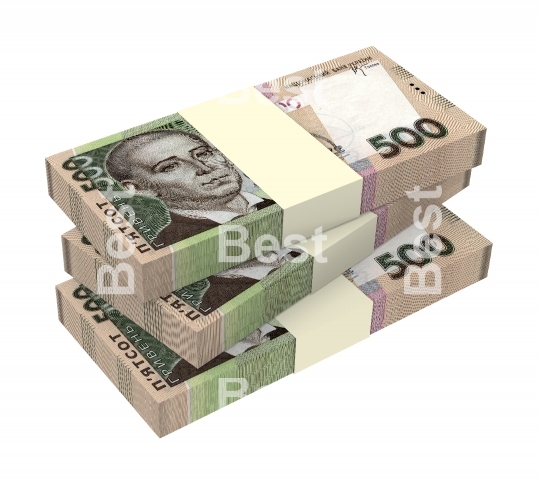 Ukrainian money isolated on white background