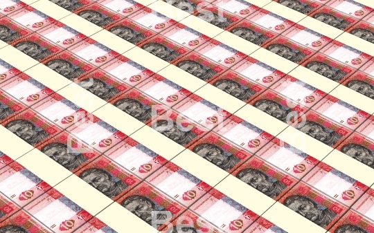 Ukrainian money stacks background