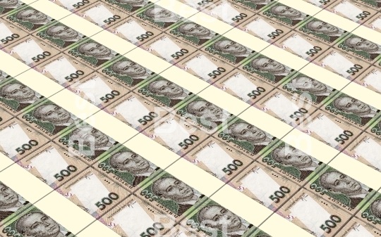 Ukrainian money stacks background