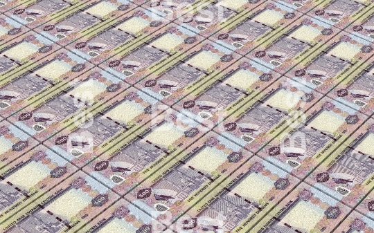 United Arab Emirates dirhams bills stacks background