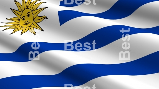 Uruguay flag background
