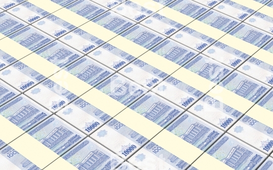 Uzbekistan sums bills stacks background