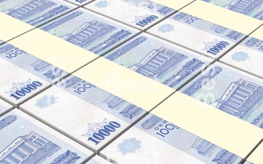 Uzbekistan sums bills stacks background