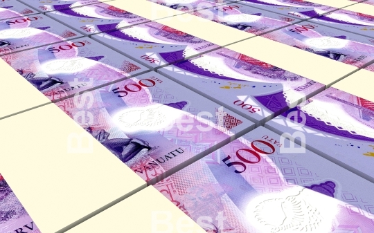 Vanuatu vatu bills stacked background