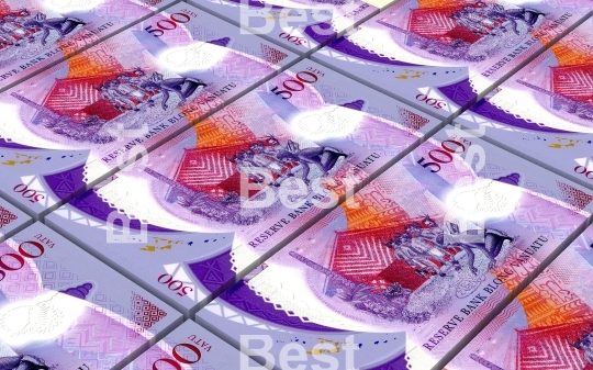 Vanuatu vatu bills stacked background