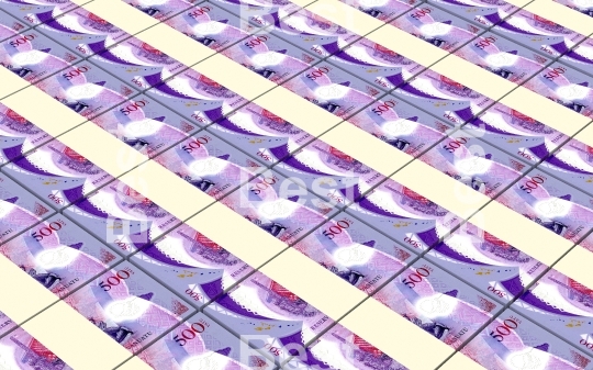 Vanuatu vatu bills stacked background