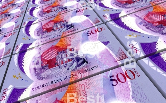 Vanuatu vatu bills stacked background