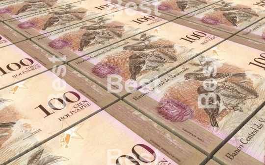 Venezuelan Bolivares stacks background