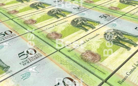 Venezuelan Bolivares stacks background