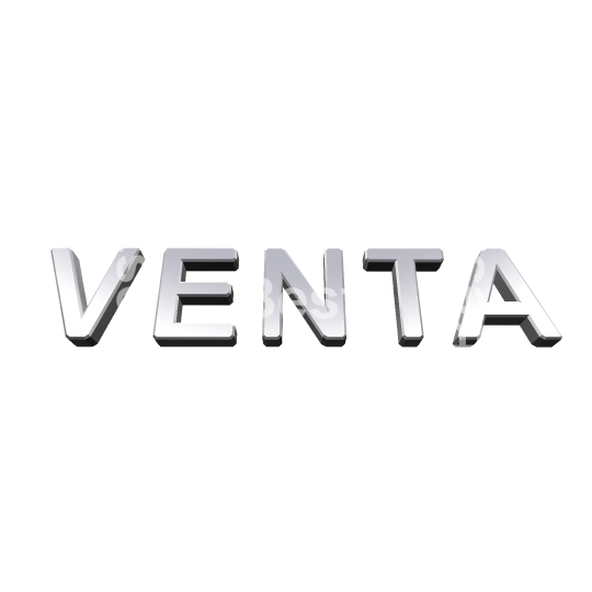 Venta - silver sign isolated on white. 