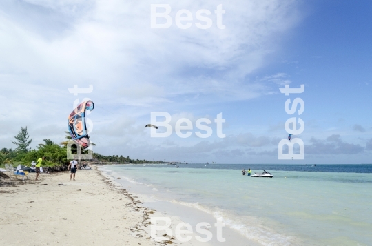 View of tropical beach in Cayo Guillermo