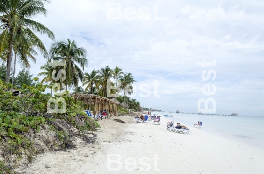 View of tropical beach in Cayo Guillermo