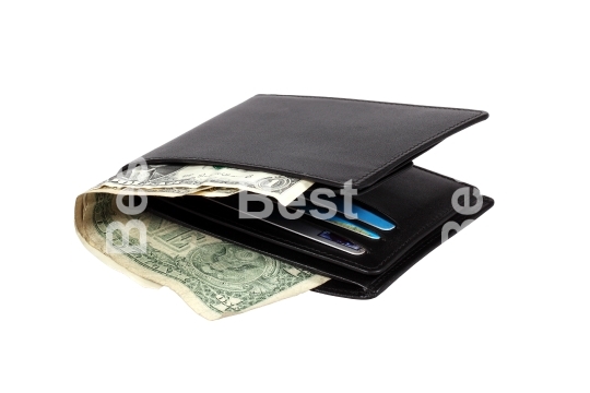 Wallet with dollar banknotes