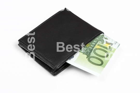 Wallet with euro banknotes