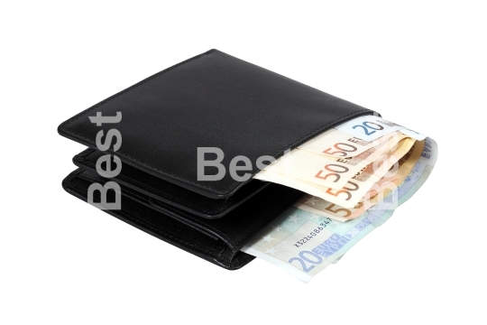 Wallet with euro banknotes