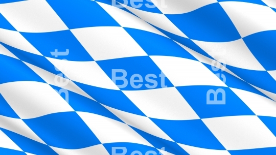 Waving flag of Bavaria
