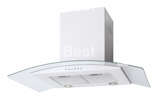 White cooker hood