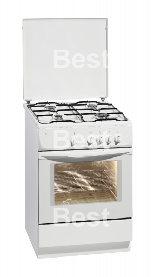 White free standing cooker