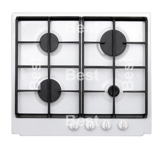 White gas hob