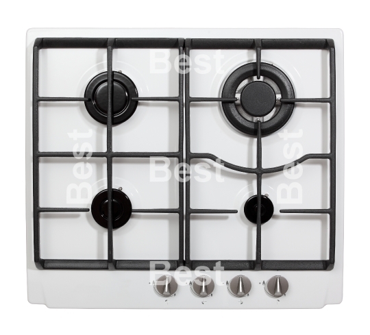 White gas hob