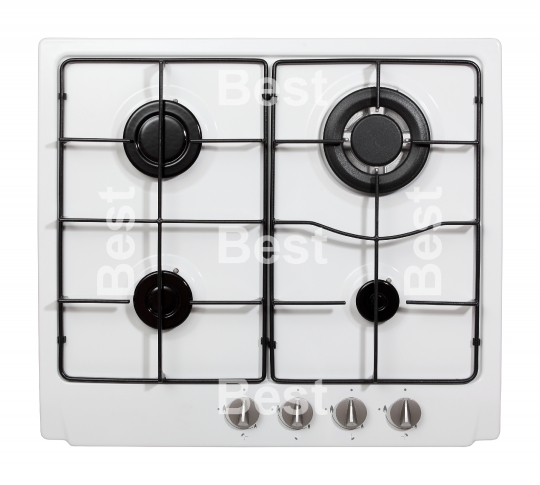 White gas hob