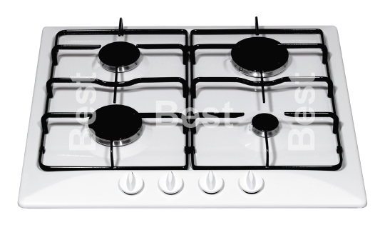 White gas hob