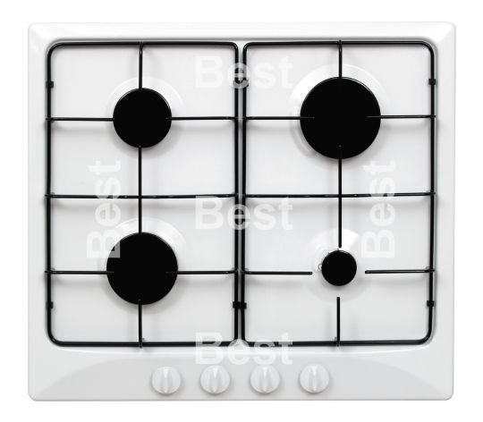 White gas hob