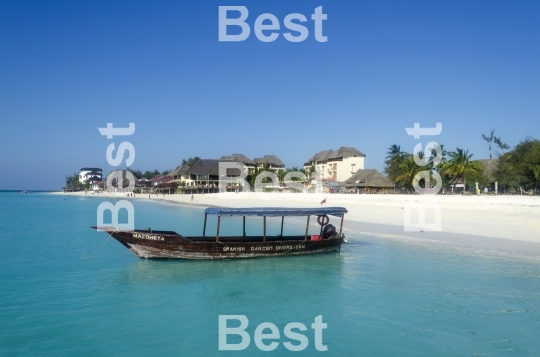 Wooden boat in Zanzibar