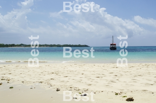 Wooden boat in Zanzibar