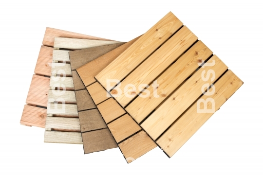 Wooden garden tiles