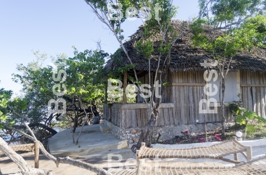 Wooden home on the beach