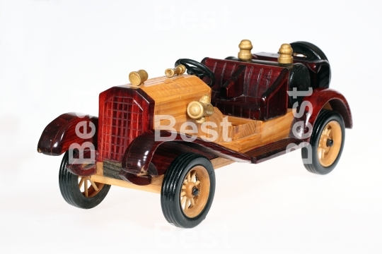 Wooden retro car