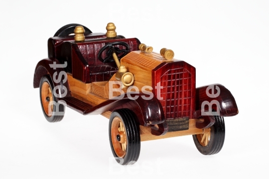 Wooden retro car